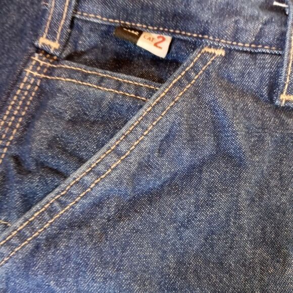 Carhartt Carpenter Flame Resistant Cat 2 Big Guy Jeans sz 44x32 - Picture 8 of 10